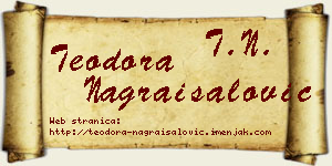 Teodora Nagraisalović vizit kartica